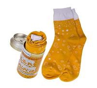 ootb Calcetines Chaussettes, Blanc/Jaune, 12,5 x 6,5 cm Mixte