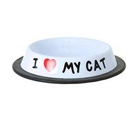 OOTB I Love My Cat Gamelle Acier Affiné pour Chat 1 Unité