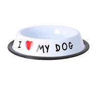 OOTB I Love My Dog Gamelle Acier Affiné pour Chien 1 Unité