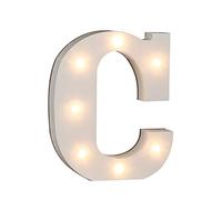 Lettre en bois illuminée C, avec 7 LED, env. 16 cm
