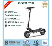 OOTD T10 900W moteur 48V13.5/18AH Scooter électrique vitesse maximale 50 km/h portée maximale 45km affichage Led frein hydraulique pliable e-scooter 900W-48V-18AH