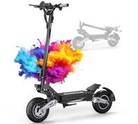 OOTD T10 Trottinette Electrique Adulte, 11" Trotinette Electrique Pliable Max du Moteur 900W et Batterie 48V 18Ah Autonomie 60km, 11 Pouces Tout Terrain Electric Scooter Double Suspension & Écran LCD