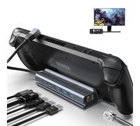 OOTDAY Docking Station USB C, 6 en 1 Station d'accueil USB-C Compatible avec Valve Steam Deck, Switch, HDMI 2.0, 4K@60 Hz, 3 USB A 3.0 et Ports de Chargement USB C,