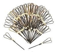 OOTSR 100 pcs Bambou Cocktail, 4,7 Pouces en Bois Tropical Cocktail Cure-Dents pour Fête Apéritif Boisson Martini Alimentaire Fournitures Gâteau Snack Décoratif- Bâton de Bambou Coeur Noir