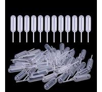 OOTSR 100pcs Compte-Gouttes Liquide jetable 4ml, pipettes en Plastique de Transfert adaptées pour Fraises, Chocolat, Petits gâteaux, laits frappés, sirops, Whisky