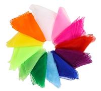 OOTSR 12 PCS Foulard Jonglage ColoréS 70 X 70 CM, Foulards ColoréS pour La Maternelle, Les ActivitéS pour Adultes, Accessoires de DéCoration, Foulards de Danse, ActivitéS Sensorielles, Cirque