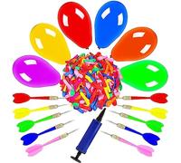 OOTSR Ballon de fléchettes Jumbo Fun Set 500 Ballons et 10 fléchettes en Plastique Plus Pump - Dart en Latex Ballons d'eau Ensemble pour Une fête de Carnaval en Plein air
