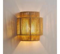 OOWOKS Applique murale bohème E27, lampe murale vintage en corde de jute naturelle, tissée à la main, décoration d'intérieur pour salon, chambre, maison, salle à manger