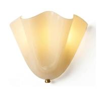 OOWOKS E27 Applique murale coquillage intérieur blanc Applique murale créative en verre coloré 3000K Lumière chaude Lampe de chevet vintage Applique murale décorative Veilleuse Lampe coquillage,Blanc