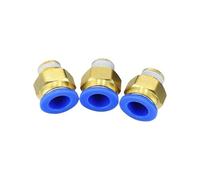 OOYIALET 10pcs BSPT PC14-03, 14mm to 3/8' Pneumatic Connectors Male Straight One-Touch Fittings