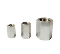OOYIALET 1PC 1/2" BSPP Female Thread 304 Stainless Steel High Pressure Pipe Fitting Hex Connector Adapter