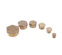 OOYIALET 1PC 3/8" BSPP Male Brass Pipe Countersunk Hex Socket End Cap