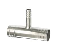 OOYIALET 32-12-32mm Hose Reducer Tee 3 Ways Splitter 304 Stainless Steel Hosetail Connector Coupler Fitting