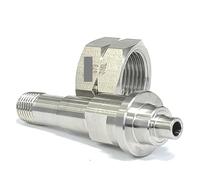 OOYIALET CGA679 to 1/4" NPT Male SUS316L Stainless Pipe Fitting Connector Coupler Adapter