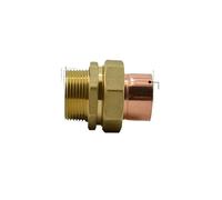 OOYIALET DN32 G 1-1/4" BSPP Male x Copper Inner Dia 35mm Brass Copper End Feed Fitting Union Connector Coupler Adapter Water Gas Oil