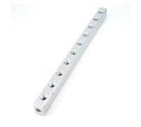 OOYIALET G1/4" Port 10 Way 12 Port Pneumatic Air Solid Aluminum Manifold Block Splitter Water Gas Oil