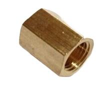 OOYIALET M10x1mm Female Thread Brass Pipe Fittings Hex Nut Rod Connector Coupling Full Port