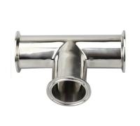 OOYIALET Two Way 51-64mm One Way 38-51mm 304 Stainless Steel Ferrule 3 Way Tee Connector Pipe Fitting 1.5' and 2" Tri Clamp