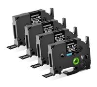 Oozmas TZe-335 Ruban Compatible avec Brother Ptouch TZ-335 TZe335 12mm Blanc sur Noir Compatible avec Brother P-touch PT-H110 PT-H100LB PT-E100 PT-D400 PT-1250