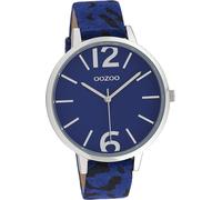 Oozoo cuir femme montre analogique à quartz bracelet bleu noir Timepieces D2UOC10195