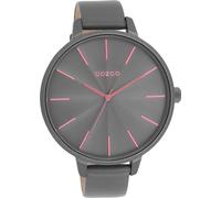 Oozoo cuir femme montre analogique à quartz bracelet gris Timepieces D2UOC11254