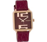 Oozoo cuir femme montre analogique à quartz bracelet rouge Timepieces D2UOC10368