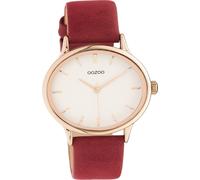 Oozoo cuir femme montre analogique à quartz bracelet rouge Timepieces D2UOC11053