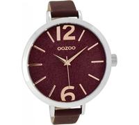 Oozoo cuir femme montre analogique à quartz bracelet rouge Timepieces D2UOC9193