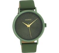 Oozoo cuir femme montre analogique à quartz bracelet vert Timepieces D2UOC10582
