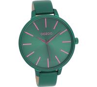 Oozoo cuir femme montre analogique à quartz bracelet vert Timepieces D2UOC11440