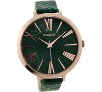 Oozoo cuir femme montre analogique à quartz bracelet vert Timepieces D2UOC9216A