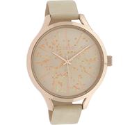 Oozoo cuir femme montre C10086 analogique à quartz bracelet beige Timepieces D2UOC10086
