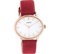 Oozoo cuir femme montre C10942 analogique à quartz bracelet rouge Timepieces D2UOC10942