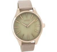Oozoo cuir femme montre mate analogique à quartz bracelet beige Timepieces D2UOC9502A