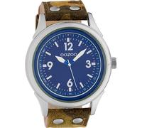 Oozoo cuir homme femme montre analogique bracelet camouflage vert Timepieces D2UOC10351