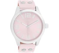 Oozoo Montre Basic Line avec bracelet en cuir 47 mm Rose/rose C11553