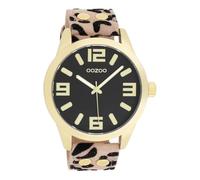 Oozoo Montre Basic Line avec Bracelet en Cuir de 47 mm de diamètre, Disponible en différentes Couleurs et Couleurs