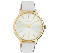 Oozoo Montre Bracelet pour Femmes Blanc Analogue C10611 en Cuir UOC10611