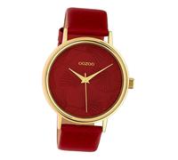 Oozoo Montre Bracelet pour Femmes Bordeaux Analogue C10393 en Cuir UOC10393