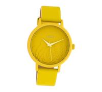 Oozoo Summer Vibes C10602 Montre pour femme avec bracelet en cuir Jaune moutarde 36 mm, Jaune/doré, mittel, bracelet
