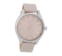 Oozoo Montre Bracelet pour Femmes Montres Analogue Cuir Gris UOC9685A