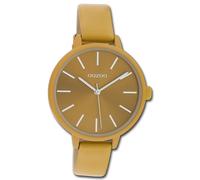 Oozoo Montre Bracelet pour Femmes Montres Analogue Cuir Jaune Moutarde UOC10254