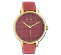 Oozoo Montre Bracelet pour Femmes Rose Analogue C10591 en Cuir UOC10591