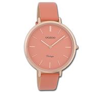 Oozoo Montre Bracelet pour Femmes Vintage Série Analogue Cuir Rose UOC9806A