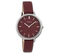 Oozoo Montre Bracelet pour Femmes Vintage Série Analogue Cuir Rouge UOC9815A