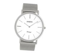Oozoo Montre Bracelet pour Hommes Argent Analogue C9900A Vintage Série UOC9900A