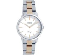 Oozoo Montre-Bracelet Pour Femme Argent Rose Analogique C20045 Vintage Slim Acier Inoxydable Uoc20045