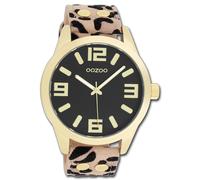 Oozoo Montre Femme Timepieces Analogique Bracelet En Cuir Beige Noir UOC1098A