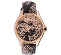 Oozoo Montre Femme Timepieces Analogique Cuir Noir Marron Clair UOC10430
