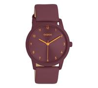 Oozoo Montre Timepieces pour femme - Avec bracelet en cuir - Montre moderne pour femme - Élégante montre analogique ronde (boîtier de 38 mm), lilas